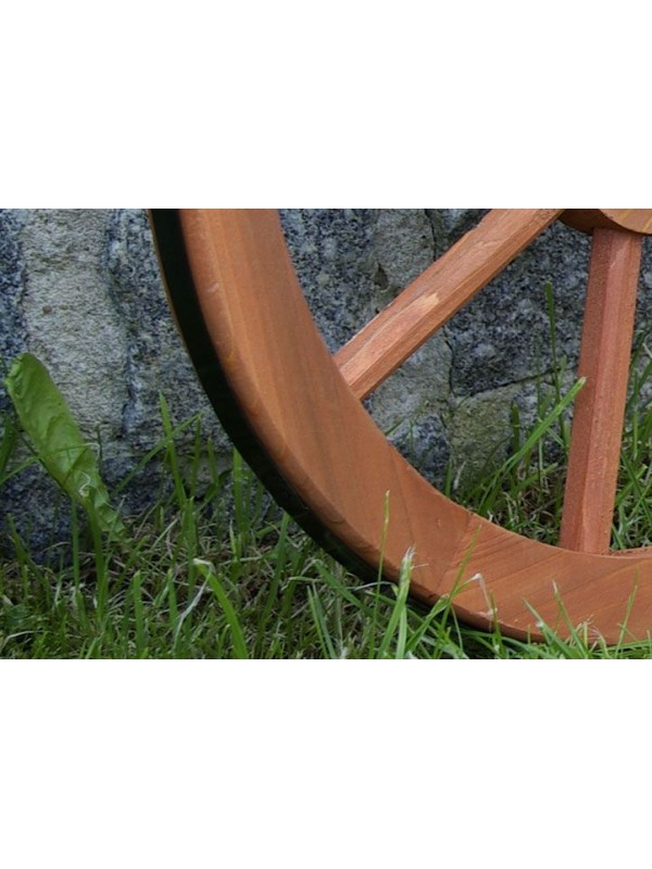 Ghana Garth Drevené koleso 35 cm - štýlová rustikálna dekorácia