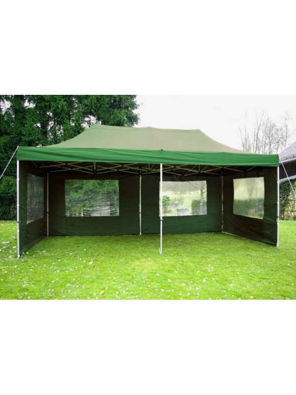 Záhradný párty stan 3 x 6 PROFI - nožnicový - zelený