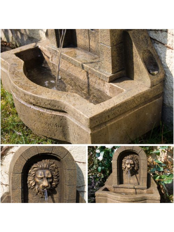 Záhradná fontána - fontána levia hlava 50 x 54 x 29 cm