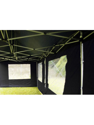Záhradný párty stan čierny pavilón 3 x 9 m + bočné diely