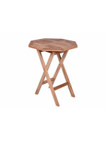 DIVERO záhradný stolík z teakového dreva, Ø 60cm