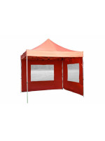 Záhradný párty stan nožnicový PROFI 3x3 m terakota + 2 bočné steny