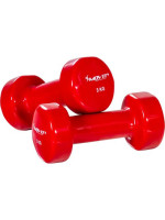 Sada vinylových činiek MOVIT 2 x 3 kg červené