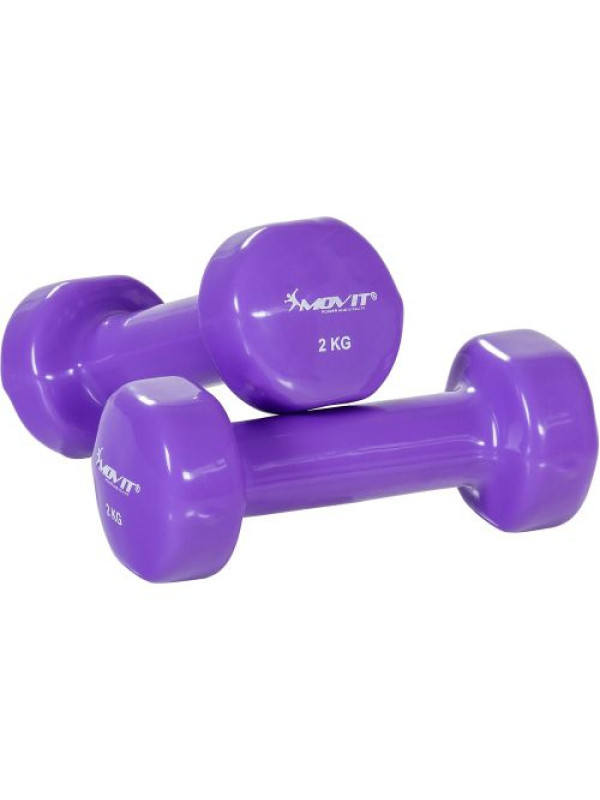 Sada vinylových činek MOVIT 2 x 2 kg fialové
