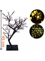 NEXOS Osvetlenie LED strom s kvietkami, teplá biela