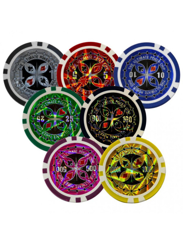 Poker Set - 500 laserových žetónov Ultimate