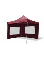 Záhradný párty stan vínový nožnicový 3 x 3 m + 4 bočnice