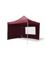 Záhradný párty stan nožnicový PROFI 3x3 m vínový + 4 bočné steny