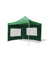 Záhradný párty stan nožnicový 3x3 m, zelený Garth + 4 bočnice