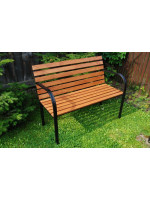 Parková lavica drevená so železnou kostrou