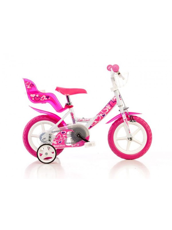 Detský bicykel Dino Bikes bielo-ružový 12