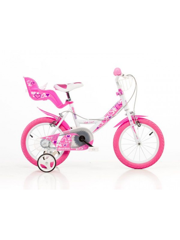 Detský bicykel, ružová potlač 14