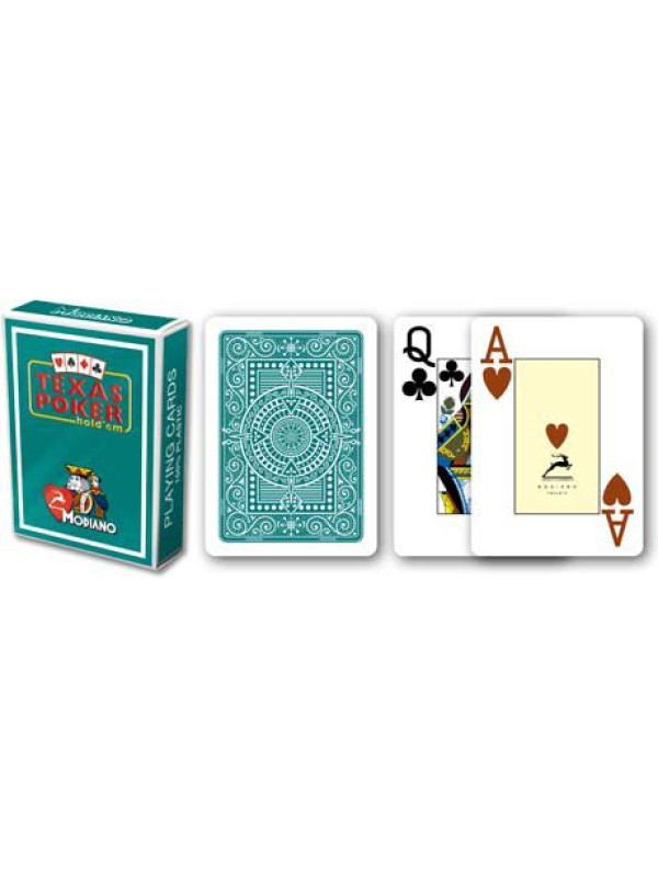 Modiano 2 rohy 100 % plastové karty - zelené