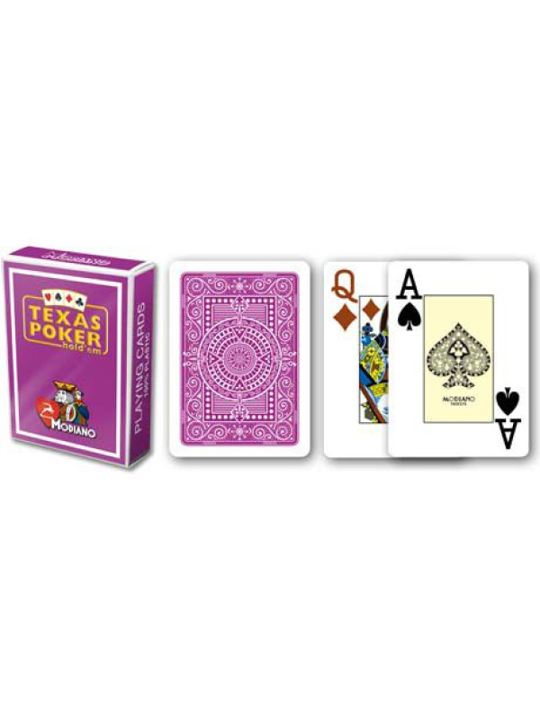 Modiano 2 rohy 100 % plastové karty - fialové