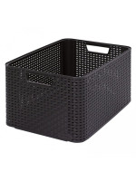 Plastový úložný STYLE BOX - L- hnědý CURVER