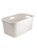 Kôš na prádlo RATTAN STYLE 45l krémový CURVER