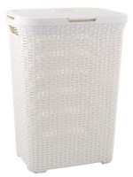 Kôš na bielizeň STYLE RATTAN 60 l krémový CURVER