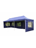 Záhradný skladací stan - modrý, 3 x 9 m