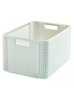 Polyratanový košík STYLE BOX L - krémový CURVER