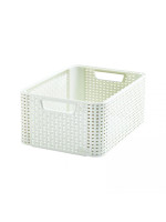 Plastový košík STYLE M - krémový CURVER