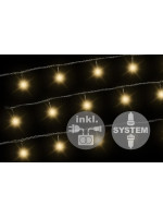 NEXOS diLED svetelná reťaz 100 LED, teplá biela + napájanie