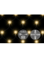 NEXOS diLED svetelná sieť 100 LED, teplá biela + napájanie