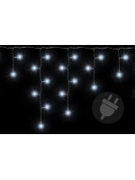 Vianočný svetelný dážď - 5 m, 144 LED, studeno biely