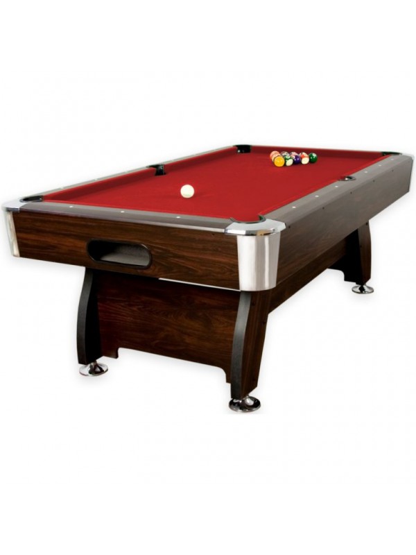 Biliardový stôl GamesPlanet® PREMIUM, červený,8 ft
