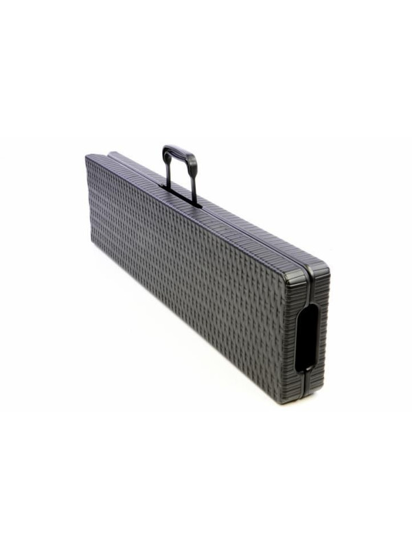 Skladacia záhradná lavica v ratanovom designe - 180 x 25 cm