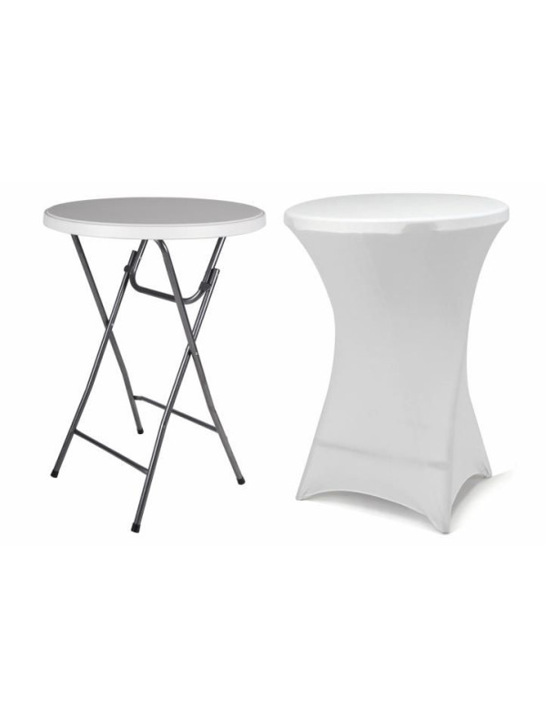 Párty stolík BISTRO skladací vrátane elastického poťahu 80 x 80 x 110 cm
