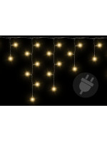 Vianočný svetelný dážď - 4 m, 200 LED, teple biely
