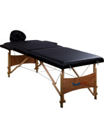 Prenosné masážne ležadlo čierne MOVIT