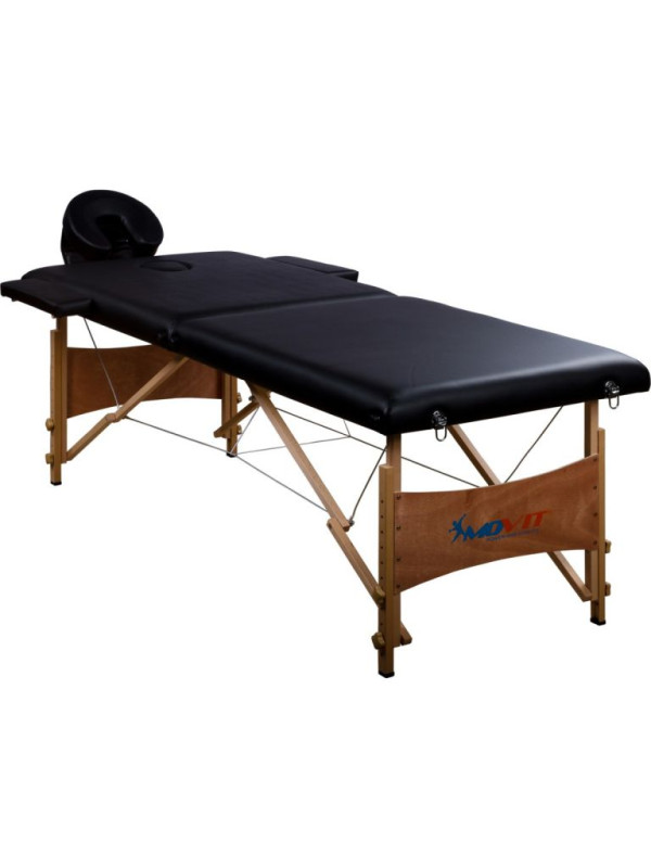 Prenosné masážne ležadlo čierne MOVIT