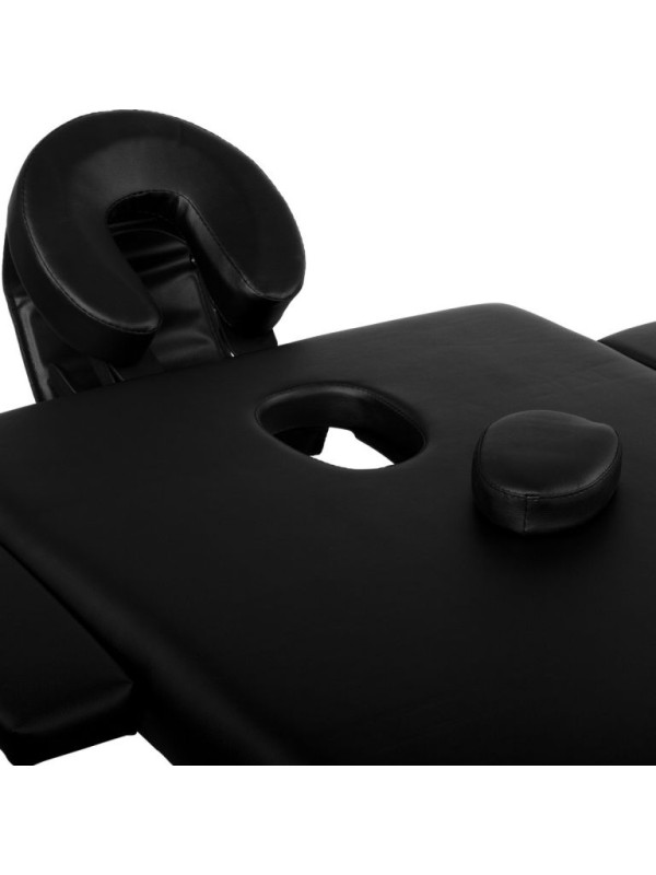 Prenosné masážne ležadlo čierne MOVIT