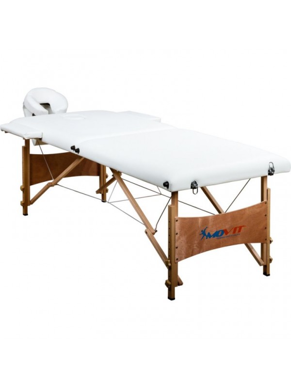Prenosné masážne ležadlo DELUXE MOVIT biele 185 x 80 cm