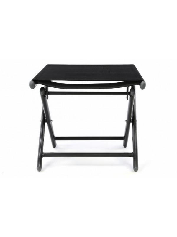 Hliníková záhradná stolička skladacia - čierna