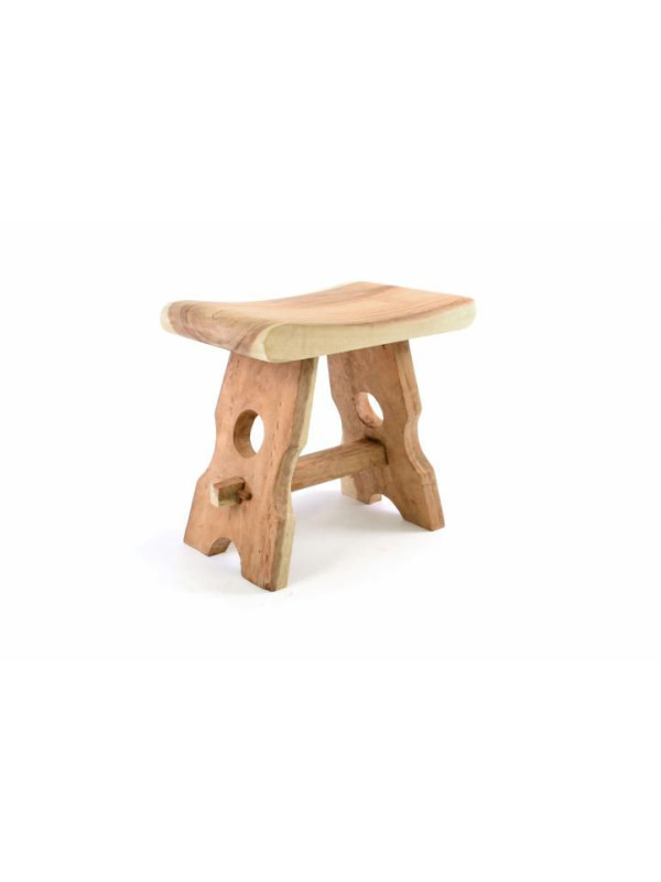 Masívna stolička z mungurového dreva DIVERO - ručná práca