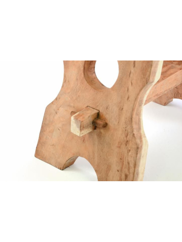 Masívna stolička z mungurového dreva DIVERO - ručná práca