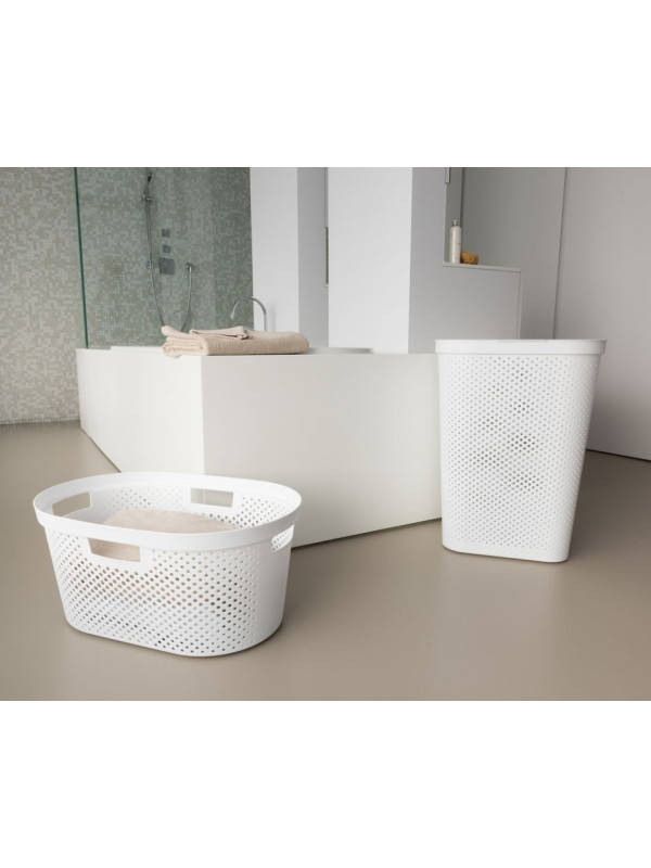 Kôš na špinavú bielizeň s vekom 59 L – biely CURVER