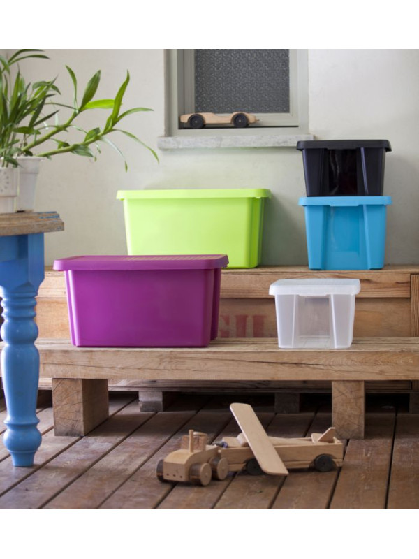 Úložný box s vekom CURVER - transparentný 16 l