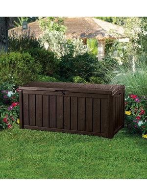 Záhradný plastový úložný box GLENWOOD - 128 x 65 x 61 cm