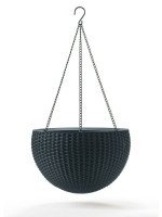 Záhradný kvetináč HANGING SPHERE - antracit