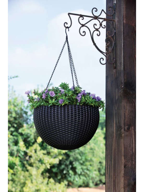 Kvetináč HANGING SPHERE - hnedý