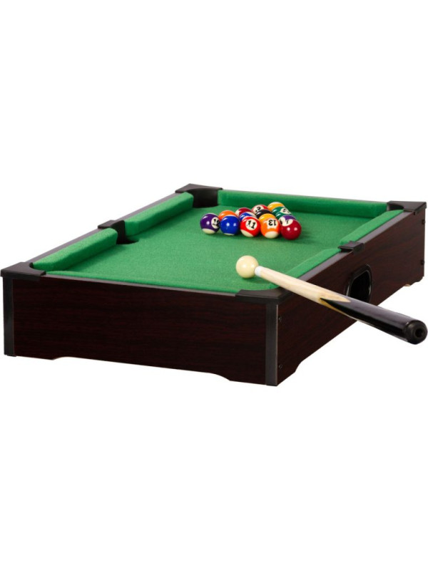 Mini biliard s príslušenstvom 51 x 31 x 10 cm - tmavohnedý