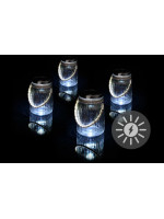 Sada 4 kusov solárneho osvetlenia - závesný pohár