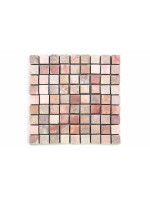 Mramorová mozaika Garth - červená - obklady 1 m2