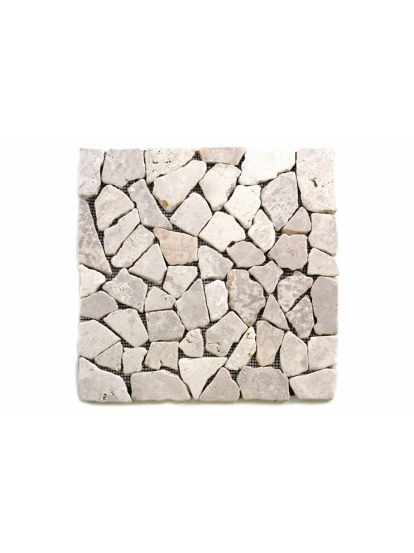 Mramorová mozaika Garth – biela – obklady 1 ks