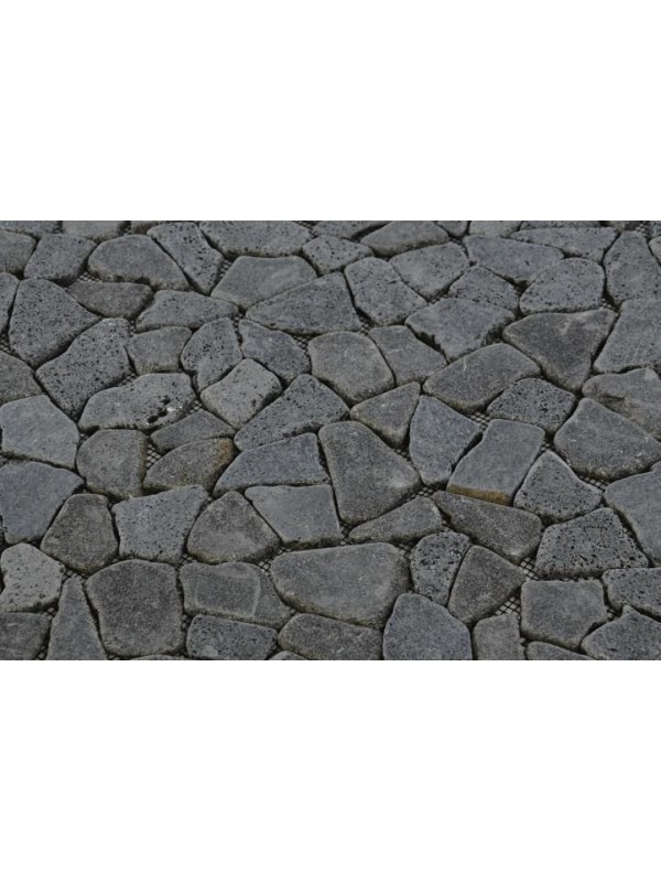 Mozaika Garth z andezitu - čierna / tmavo sivá - obklady 1 m2