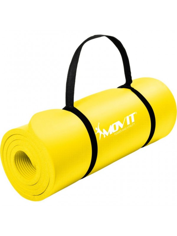 Podložka na jógu MOVIT 190 x 60 x 1,5 cm – žltá