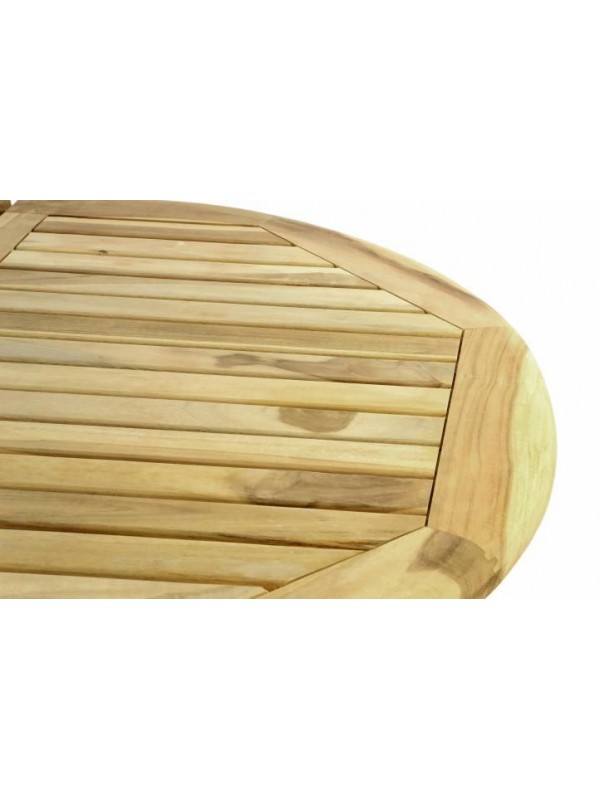 Záhradný jedálenský stôl z teakového dreva DIVERO - 120/170 cm